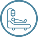 Icon representing hospital inpatient services